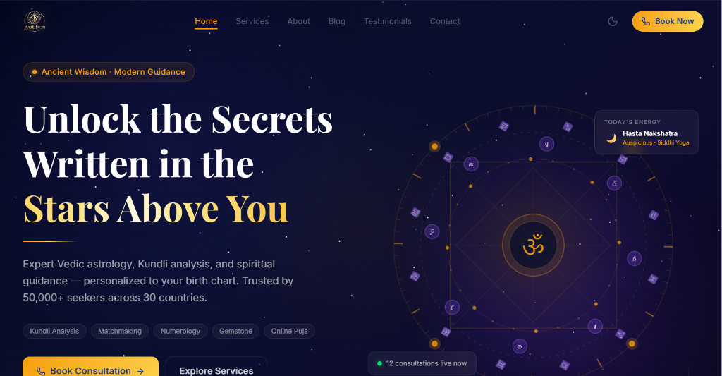 Jyotify — Vedic astrology platform built by Tech Yugantar